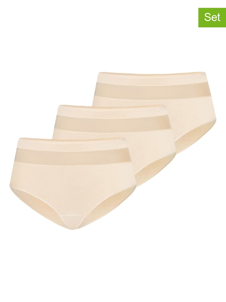 

Teyli Комплект из 3 трусов-слипов бежевого цвета