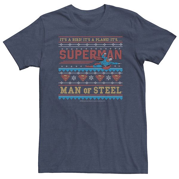 

Футболка Big & Tall DC Comics Superman Man of Steel в стиле рождественского свитера Licensed Character