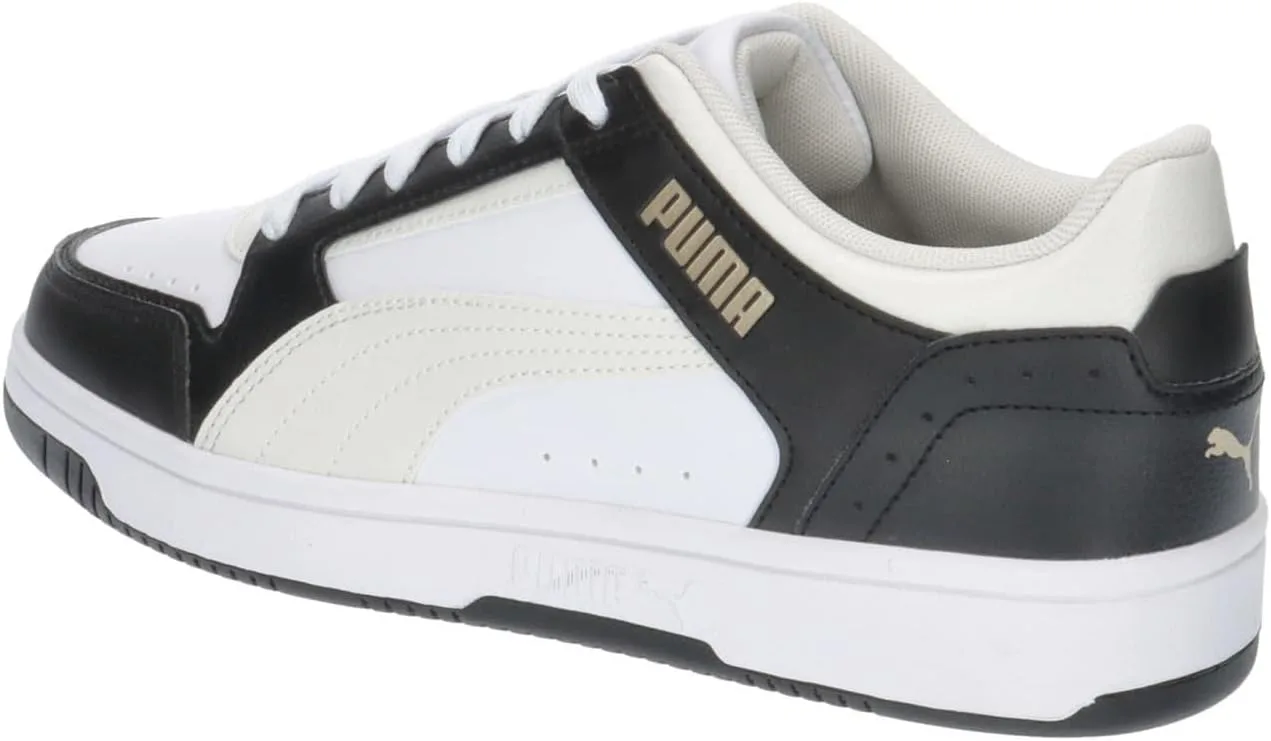Кроссовки PUMA Unisex Rebound Joy Low, белый/черный/серый/золотой — фото 3