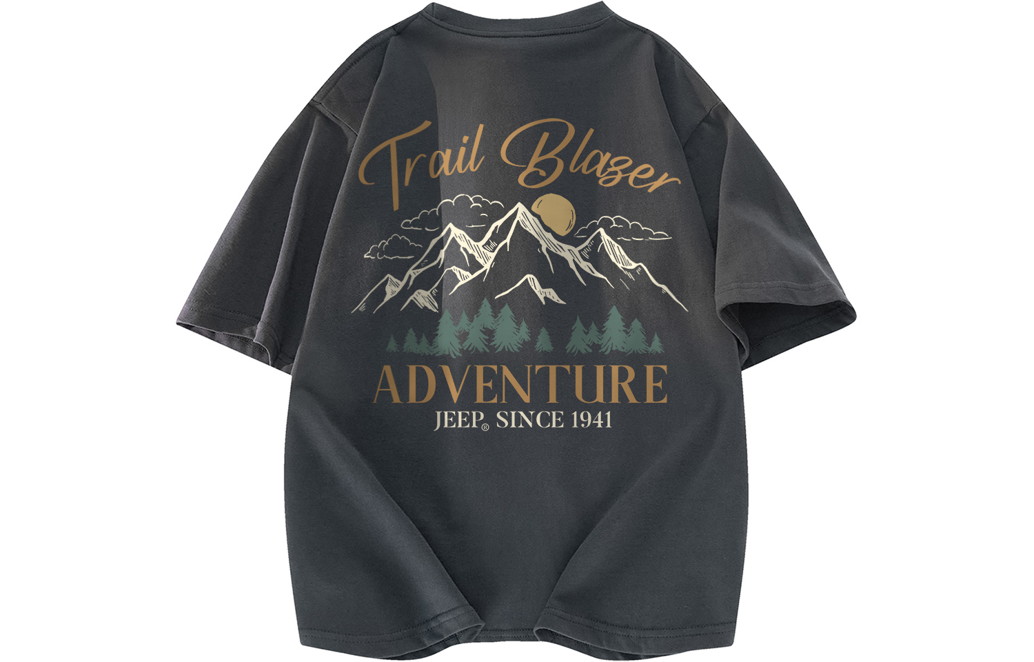 

Футболка Moxima Lifestyle Unisex Jeep, темно-серый