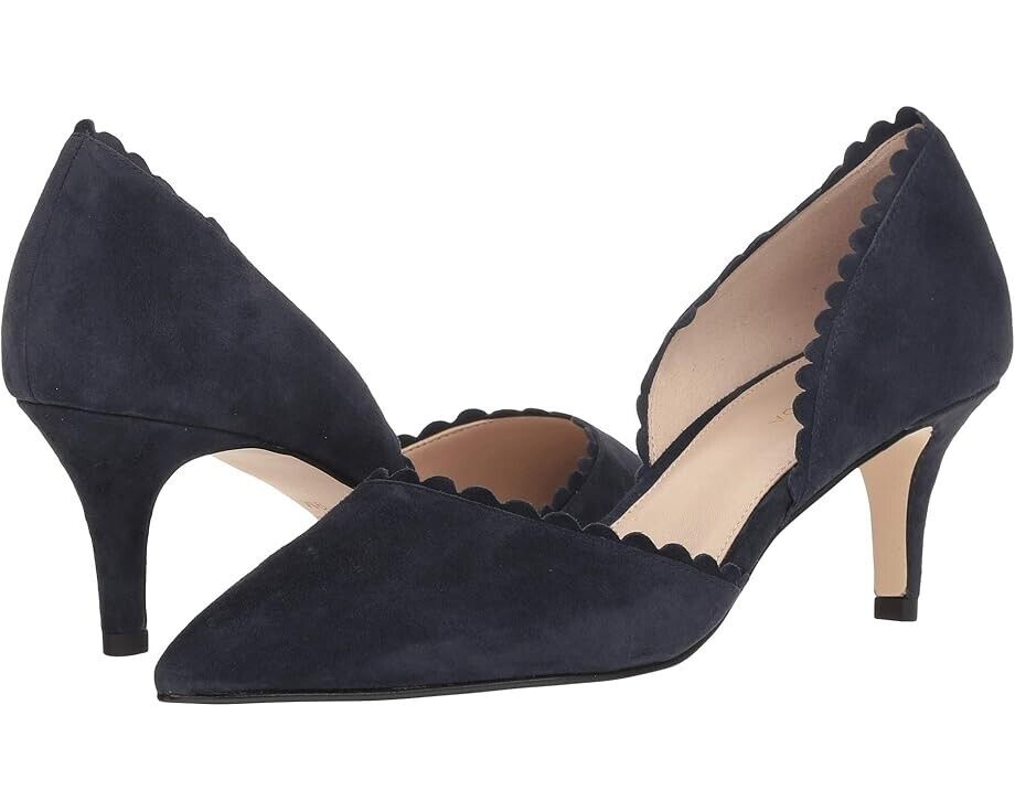 Pelle Moda Kenny Pump женские туфли 11 черные замшевые с острым носком и низким каблуком FZP434 (черные, 11)