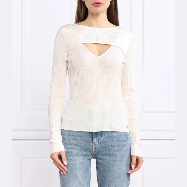 

Блузка приталенного кроя Marion с добавлением шелка Guess, бежевый