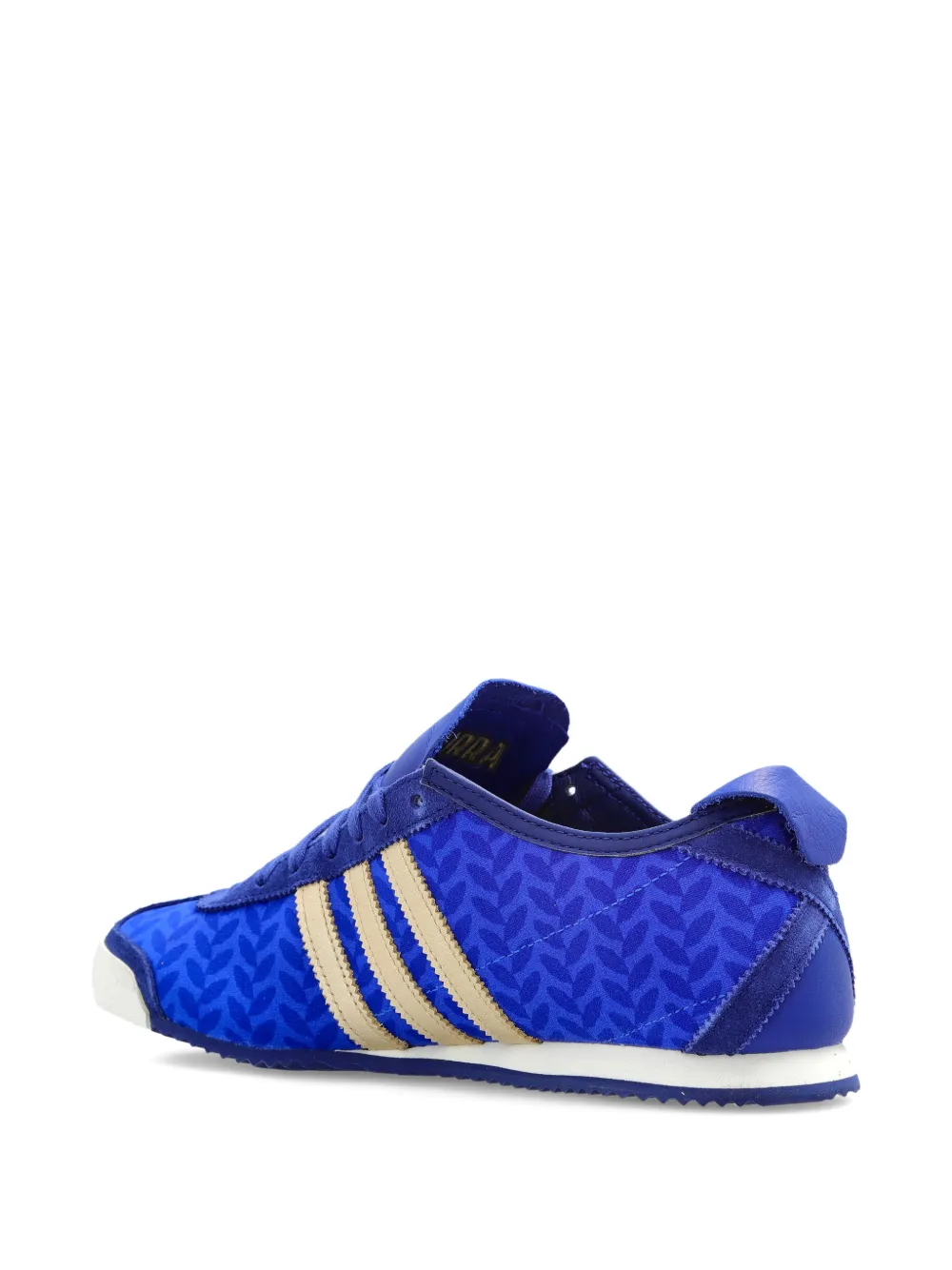 Кожаные кроссовки с узором в полоску в стиле Италии 60-х Adidas, синий — фото 3