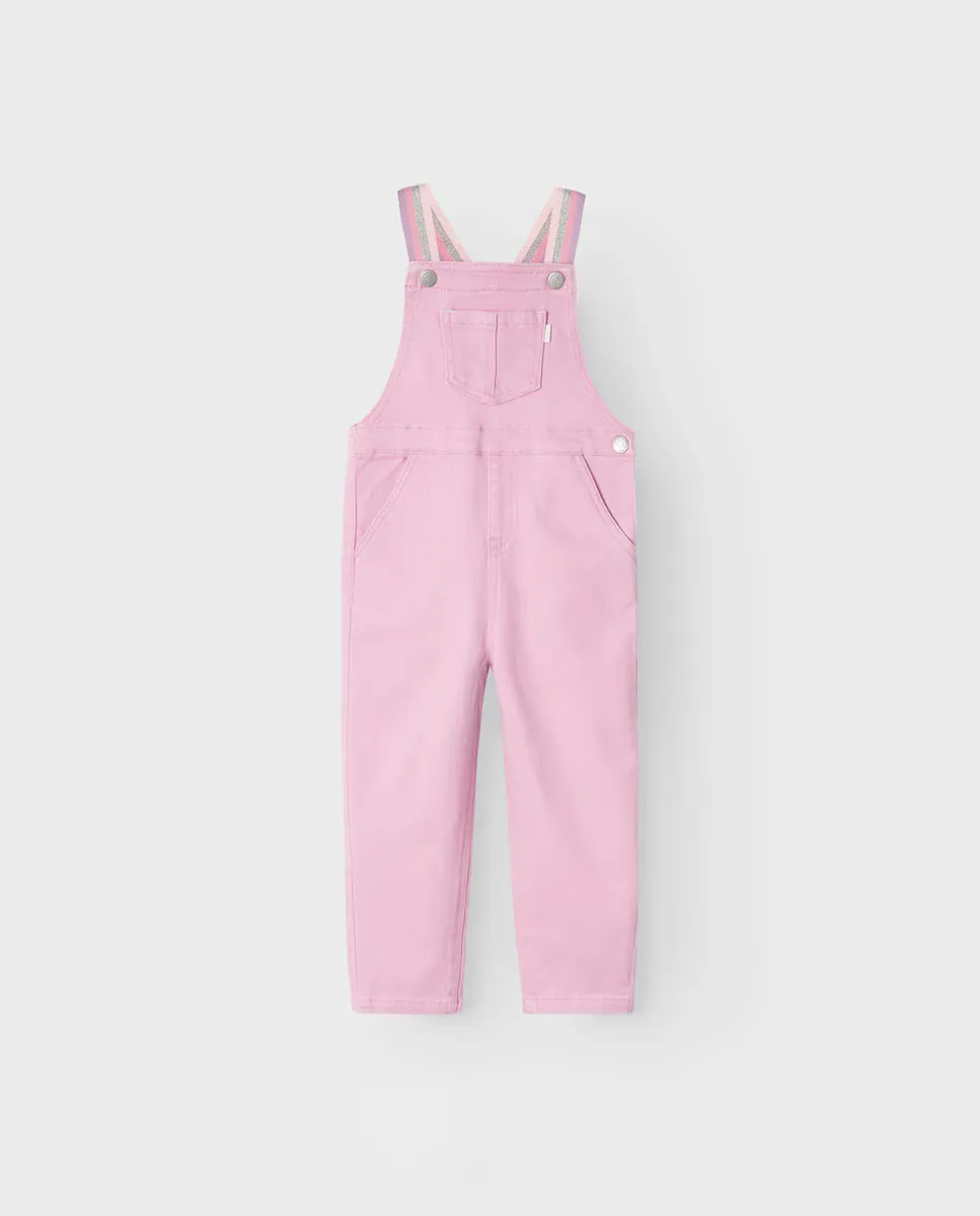 

Джинсовый комбинезон для девочки name it, розовый