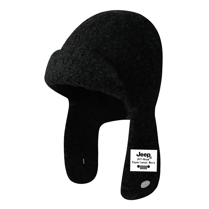 

Шапка-ушанка из смесовой шерсти Unisex Jeep, черный