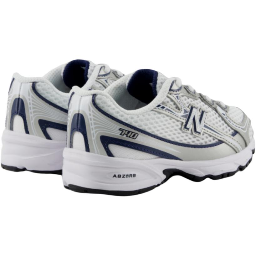 Низкие дышащие кроссовки NB 740 с амортизацией для младенцев и малышей New Balance, белый/серебряный — фото 4