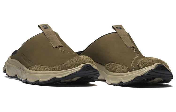 Тапочки Salomon RX Slide Leather Advanced 'Kangaroo' 417520 / L41752000, оливково-зеленый — фото 2