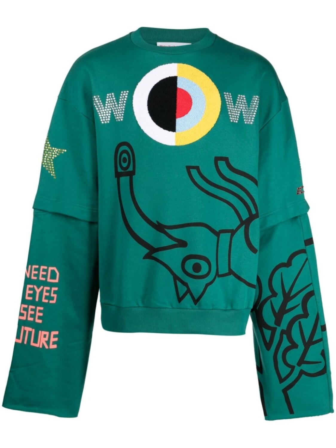 

Walter Van Beirendonck толстовка с аппликацией, зеленый