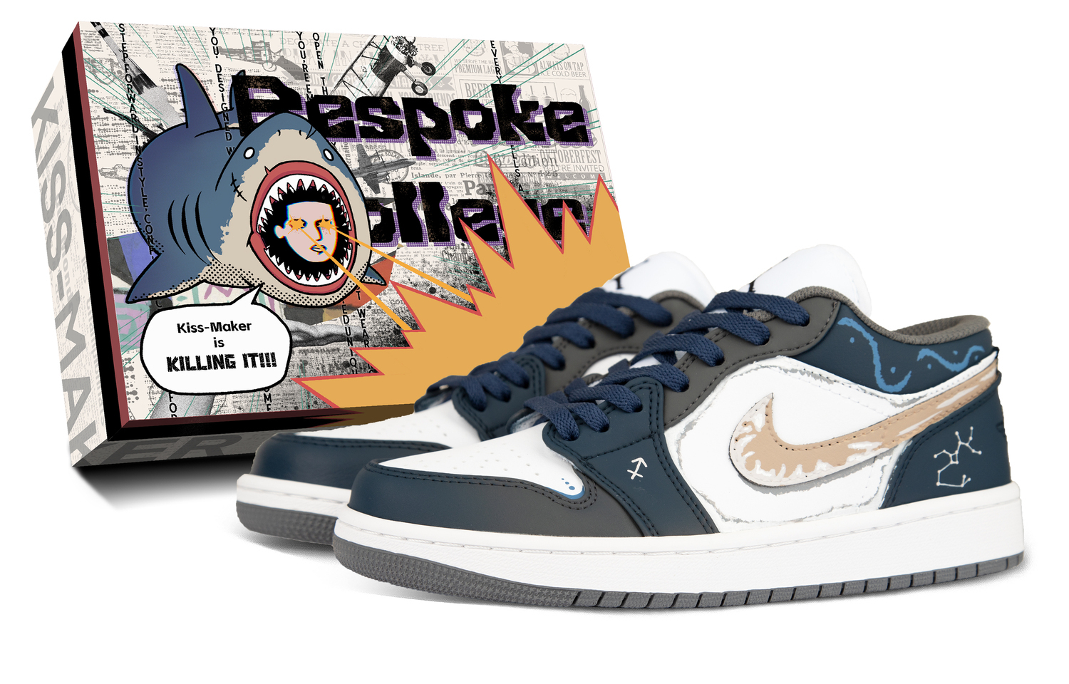 

Jordan Детские баскетбольные кроссовки low top Air 1 Low Iron Grey Slip Resistant Blue Unisex