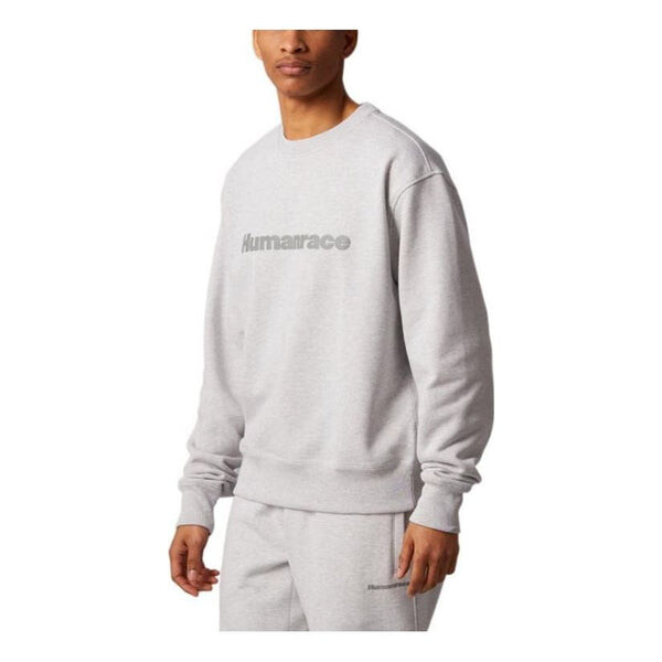 

Толстовка x pharrell humanrace logo sweatshirt 'light grey' Adidas, мультиколор