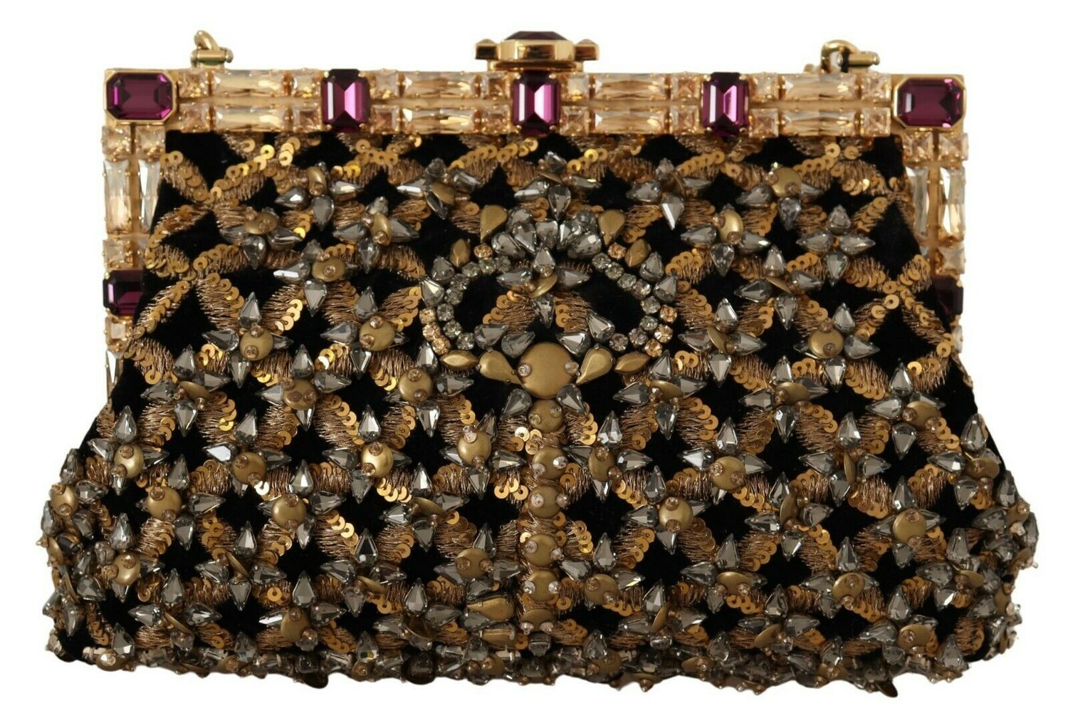 

Вечерний клатч с барочным кристаллом Dolce & Gabbana, черный