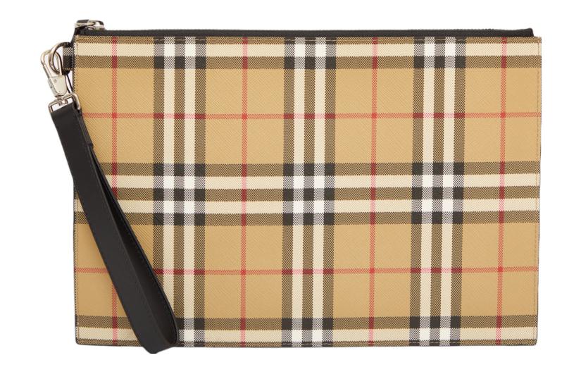 

Винтажная кожаная клатч Burberry Regular Men's Light Umber