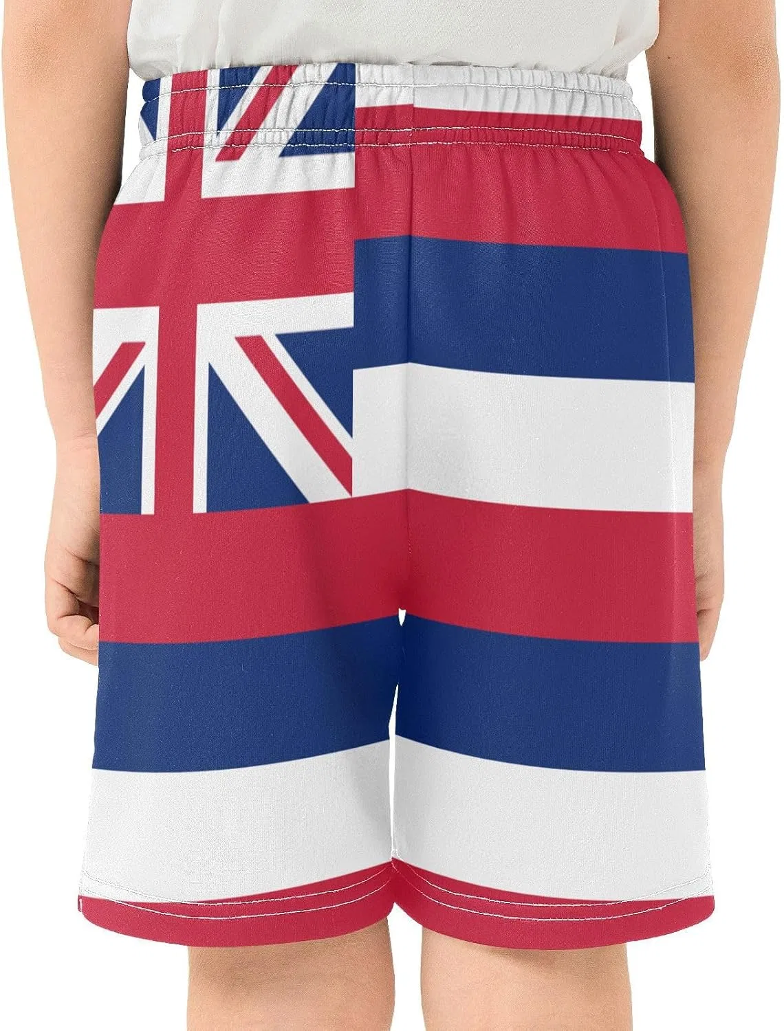 Шорты спортивные для мальчиков GuoChe, легкие, с карманами, цвет Hawaii State Flag, размер XS — фото 4