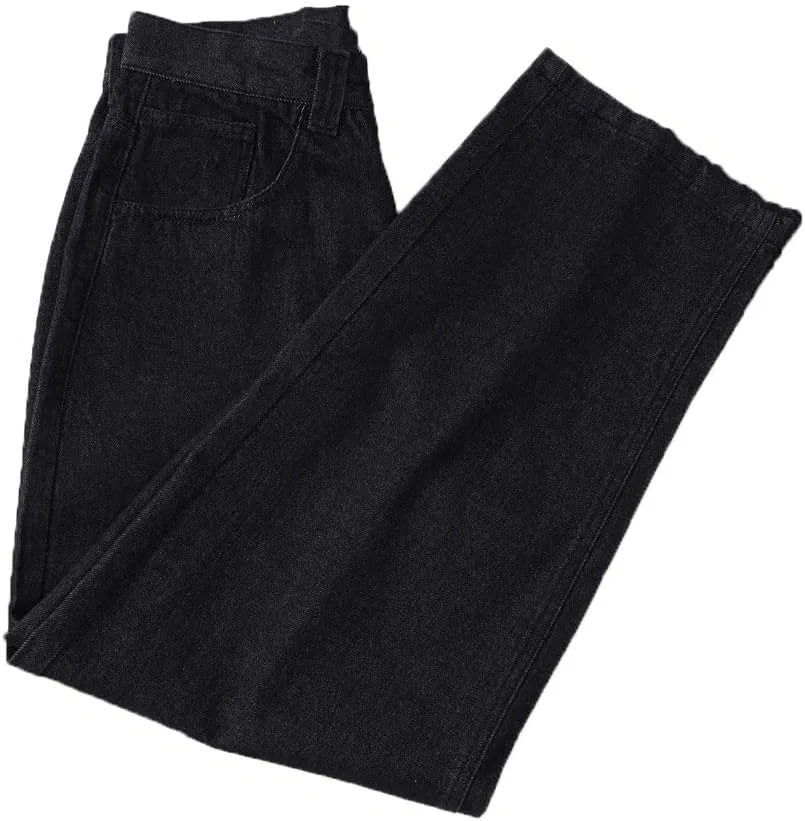 Джинсы свободные, Men’S High Waist Baggy Jeans, 901 Black — фото 4