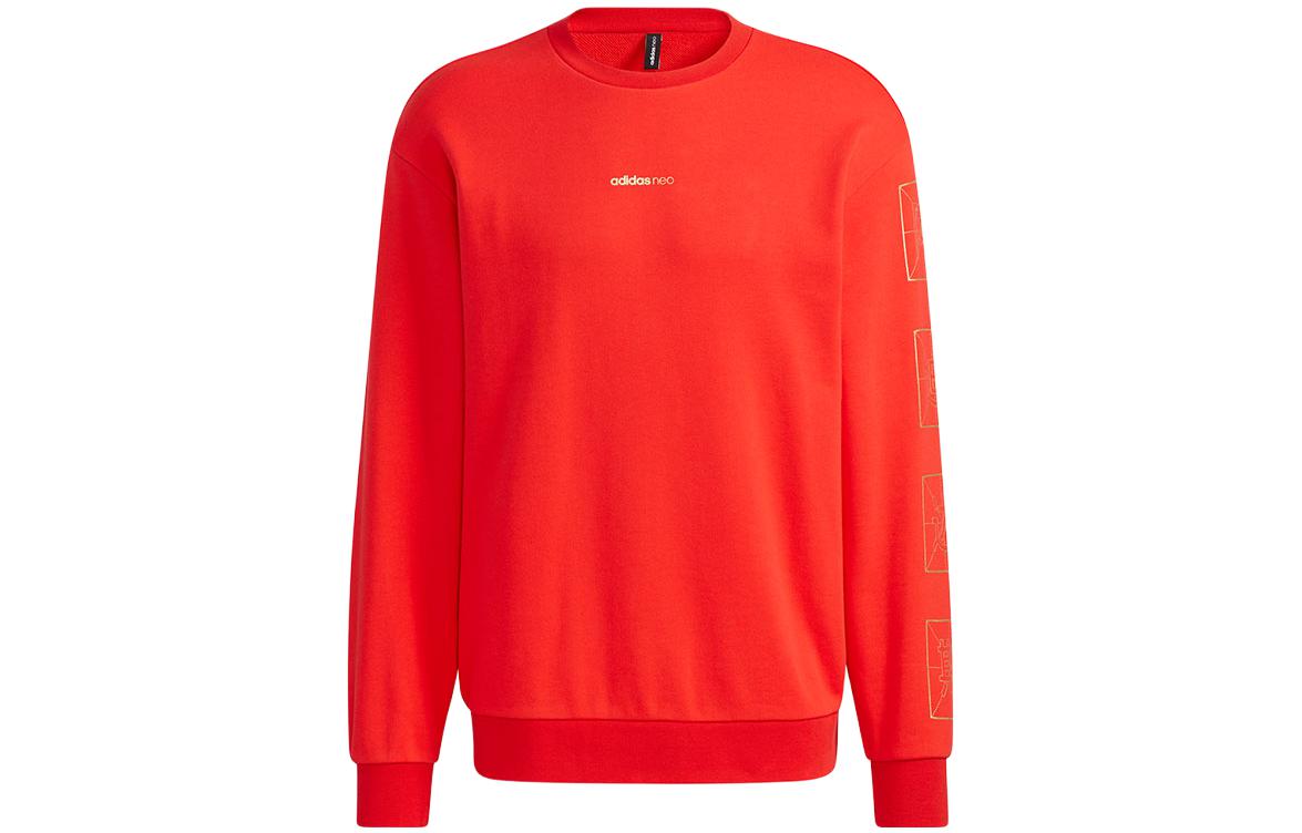 Футболка мужская оранжево-красная Adidas Neo — фото 2