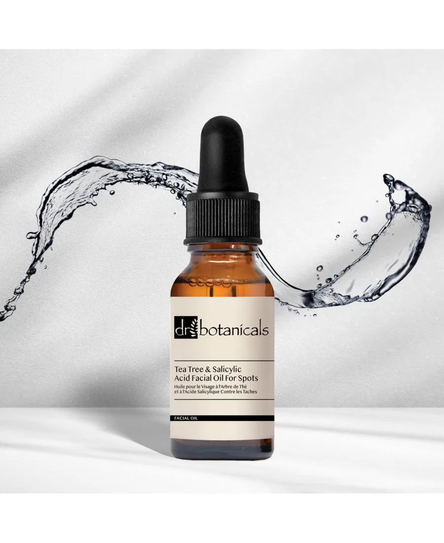 Масло для лица Dr. Botanicals — Эвкалиптовое, чайное дерево и салициловая кислота от прыщей, , белый, 15 мл — фото 3