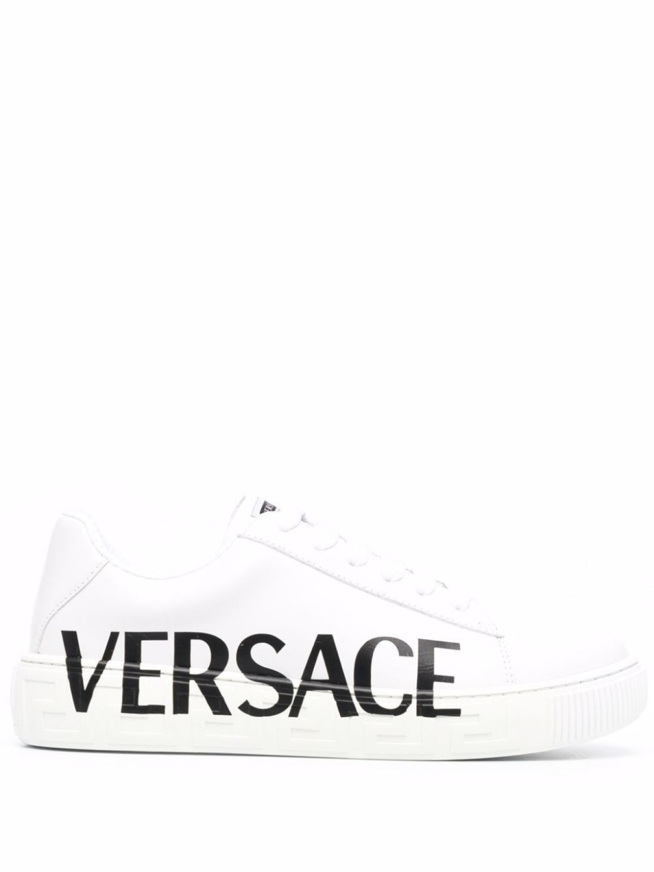 

Versace Kids кеды с узором Greca и логотипом, белый