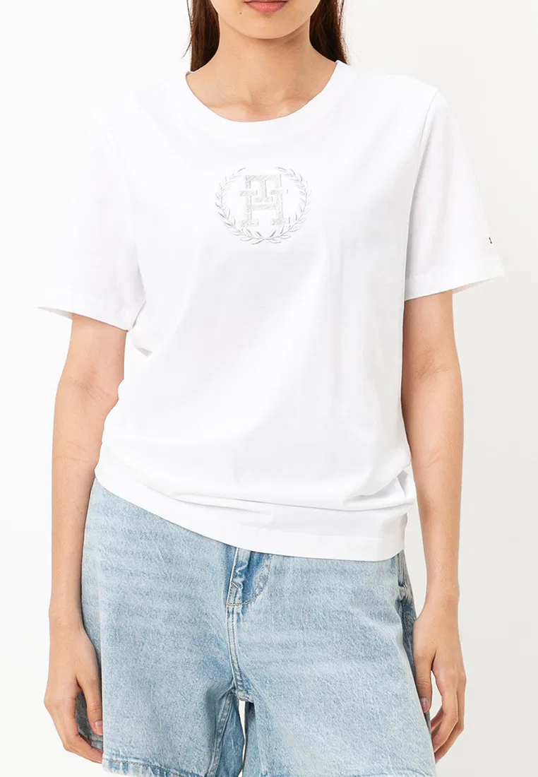 Футболка с круглым вырезом, Tommy Jeans Tommy Hilfiger, белый
