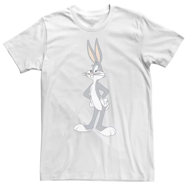 

Футболка с портретом Багза Банни в полный рост для больших размеров Looney Tunes, белый