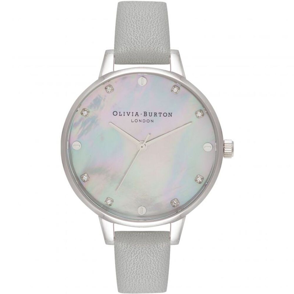 

Часы из серой синтетической кожи Olivia Burton