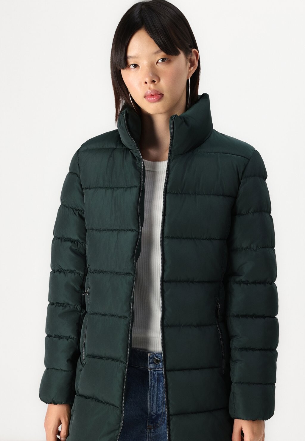 

Зимнее пальто ONLNEWLINA PUFFER ZIP COAT ONLY, темно-зеленый
