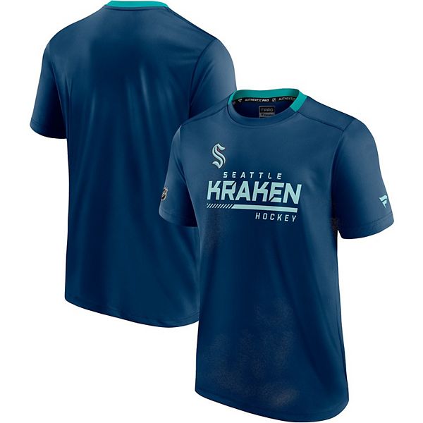 

Мужская футболка Seattle Kraken Authentic Pro Locker Room цвета deep sea blue Fanatics