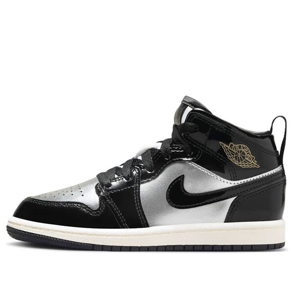 

Кроссовки 1 mid se 'black metallic silver gold' Air Jordan, черный