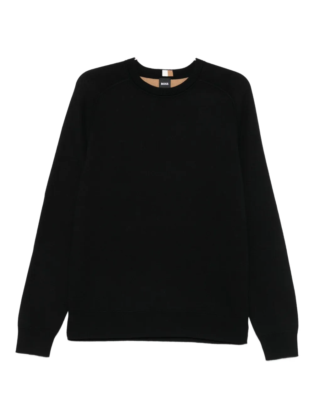 

Свитшот с круглым вырезом Boss, черный