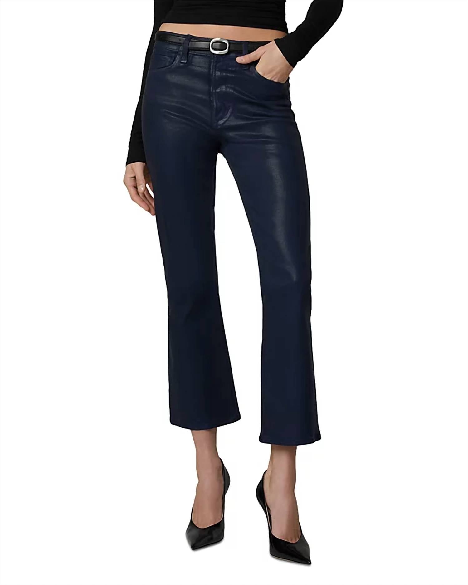 

Коллин Высокая посадка укороченные расклешенные джинсы в цвете нави JOE'S Jeans, темно-синий
