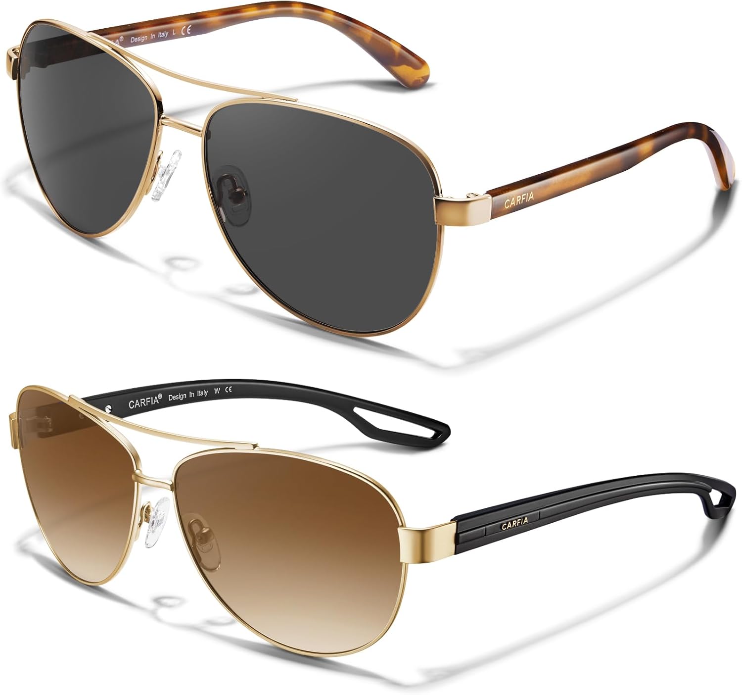 

Легкие ретро-солнцезащитные очки CARFIA в стиле «пилот» для женщин, поляризованные, с защитой от УФ-излучения, модные солнцезащитные очки для вождения на открытом воздухе, металлическая оправа
