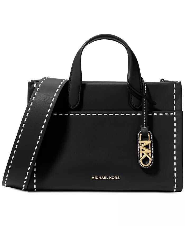 

Кожаная сумка-мессенджер Gigi Small East West Michael Kors, бежевый