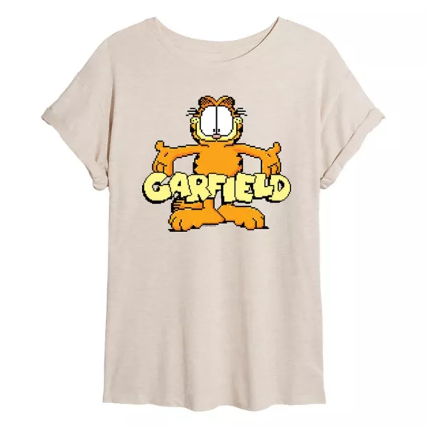 

Футболка Juniors Garfield Pixel oversize Licensed Character, бежевый