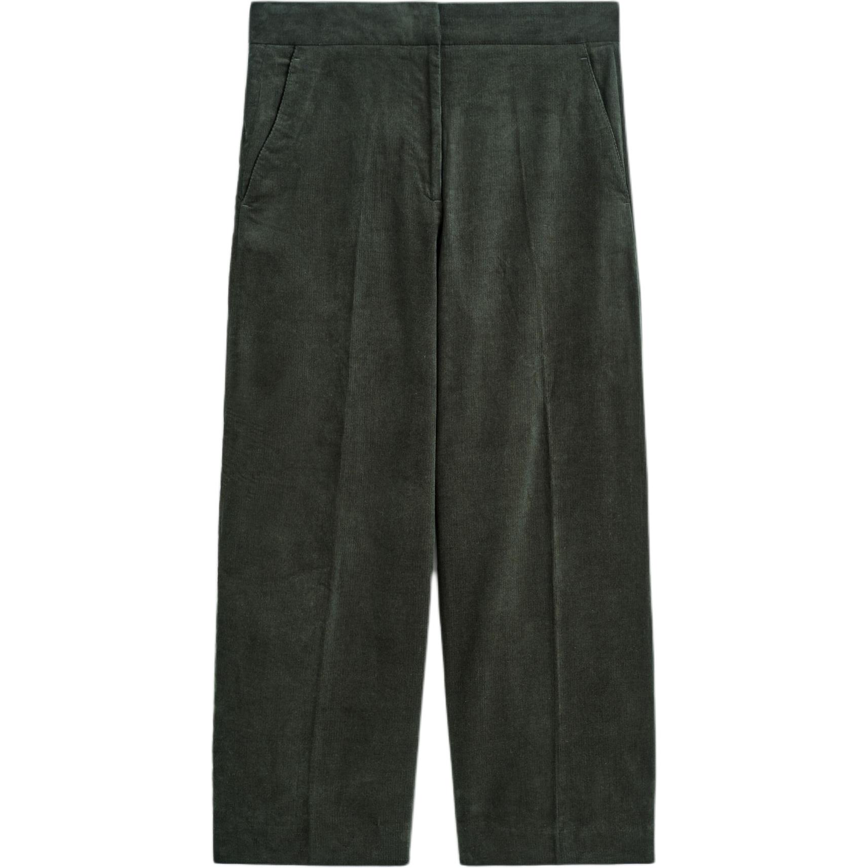 

COS Женские повседневные брюки темно-зеленого цвета