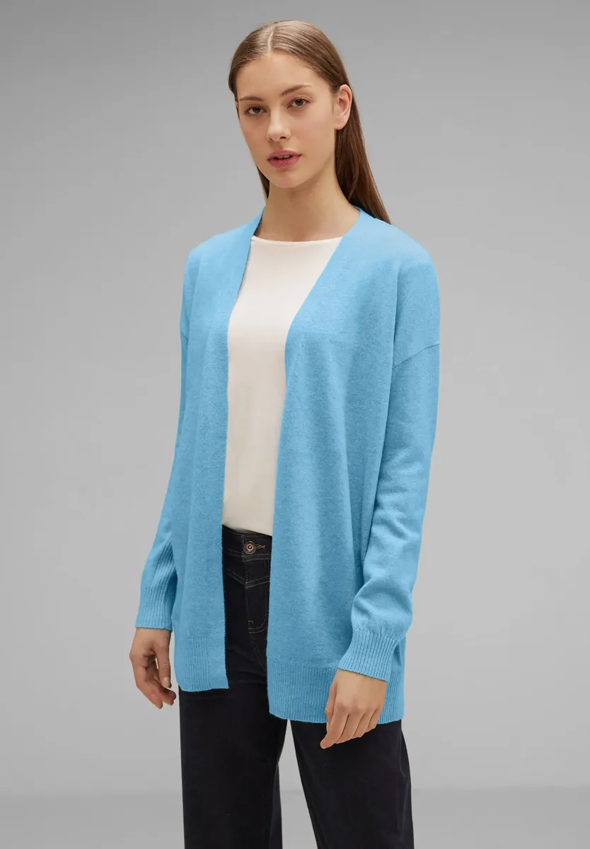 

Кардиган STREET ONE из мягкой смеси материалов, цвет Light Aquamarine Blue Mel.
