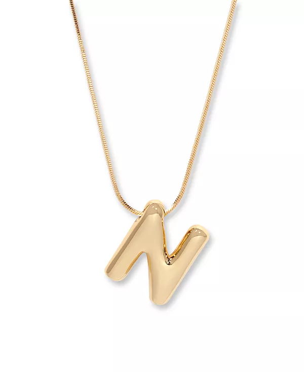 

Позолоченное короткое ожерелье с подвеской в виде бабл-инициала Пиппы Brook & York, gold-n