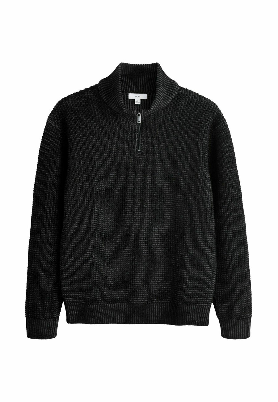 

Толстовка Next REGULAR FIT WAFFLE TEXTURE CHENILLE ZIP NECK, Black