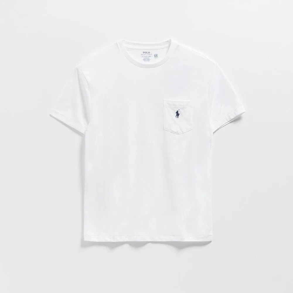 Мужская белая футболка Classic Fit Pocket от Polo Ralph Lauren