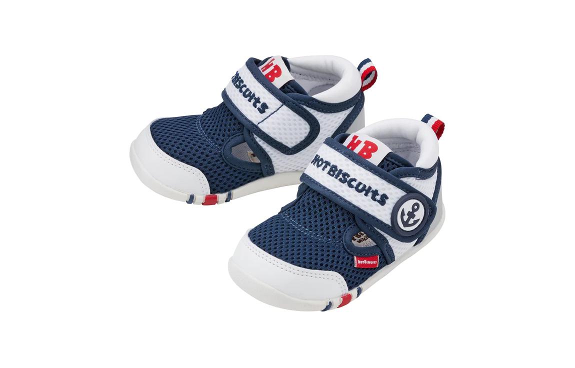 MIKI HOUSE Детские низкие кроссовки Baby Anti Kick, устойчивые к истиранию и дышащие, бело-голубые — фото 3