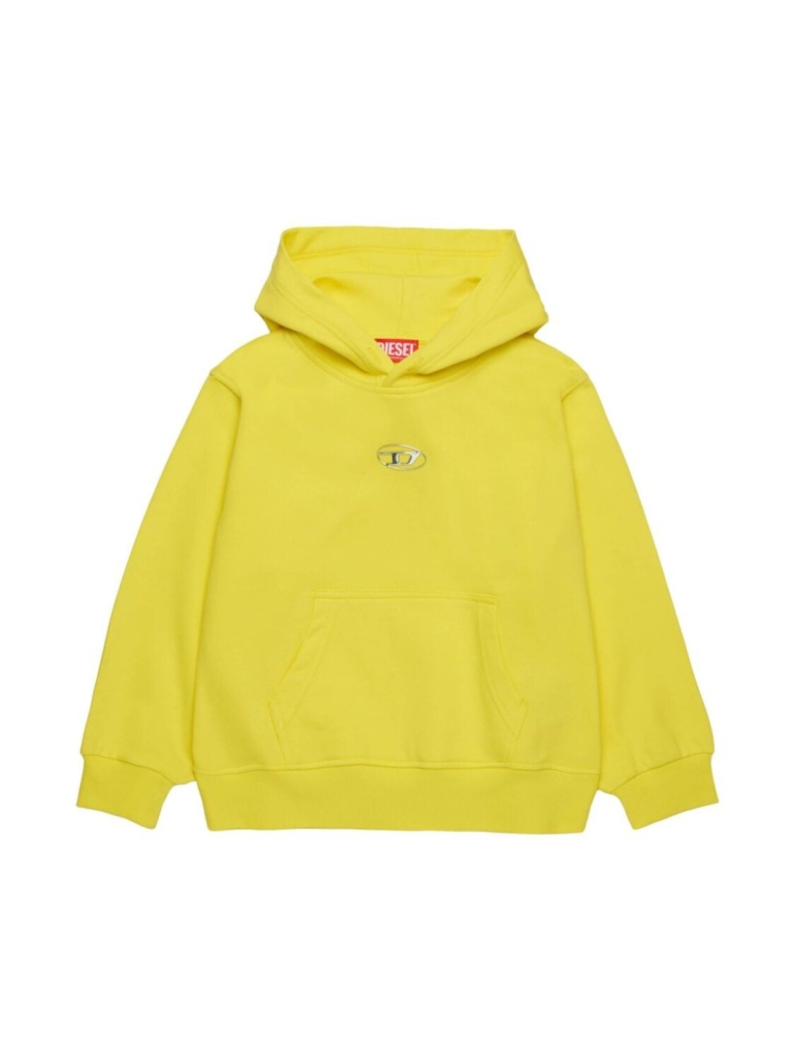 

Diesel Kids толстовка с капюшоном и аппликацией-логотипом, желтый