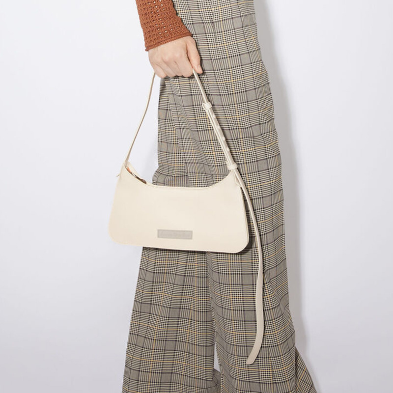Сумка через плечо из телячьей кожи женская белая Acne Studios — фото 4