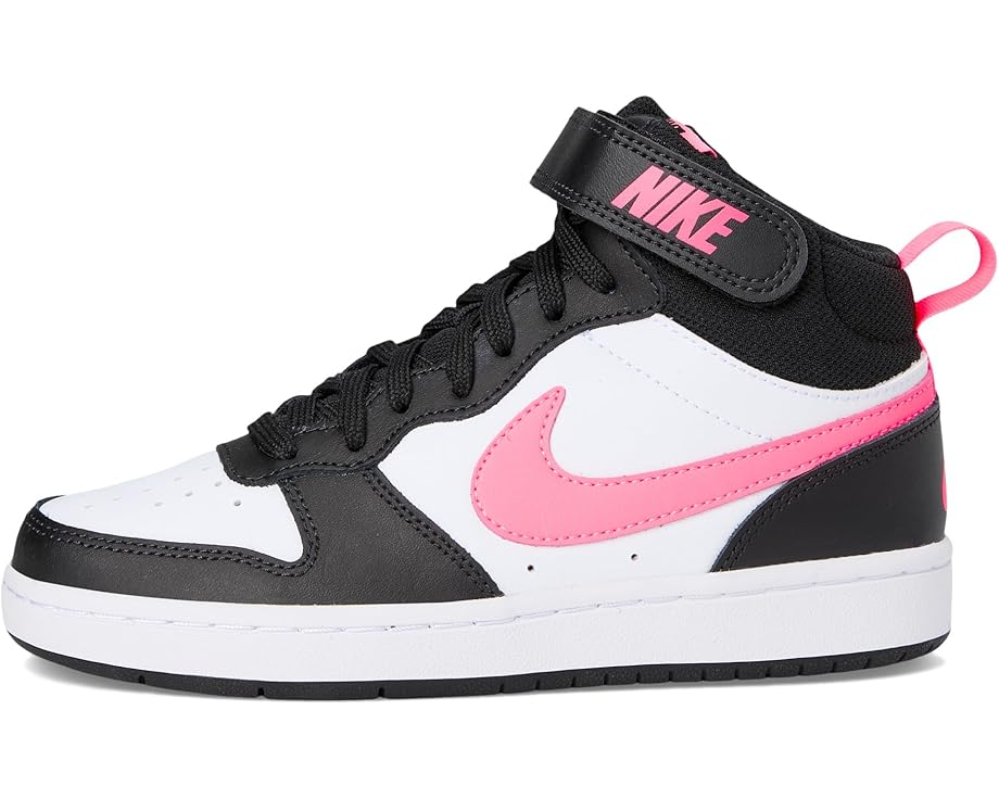 Кроссовки Nike Kids Court Borough Mid 2, цвет Black/Sunset Pulse/White — фото 4