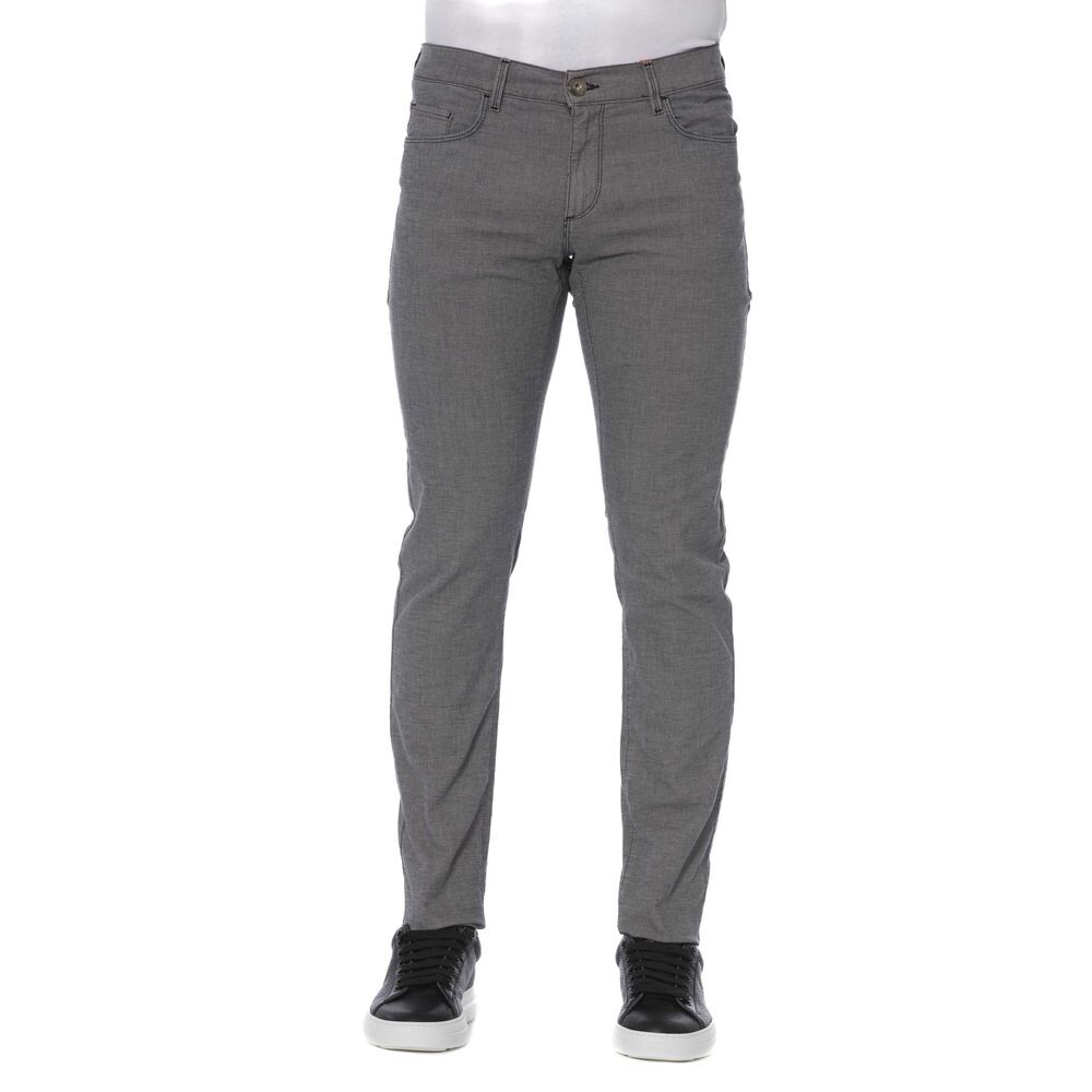 

Серые хлопковые мужские брюки Trussardi jeans