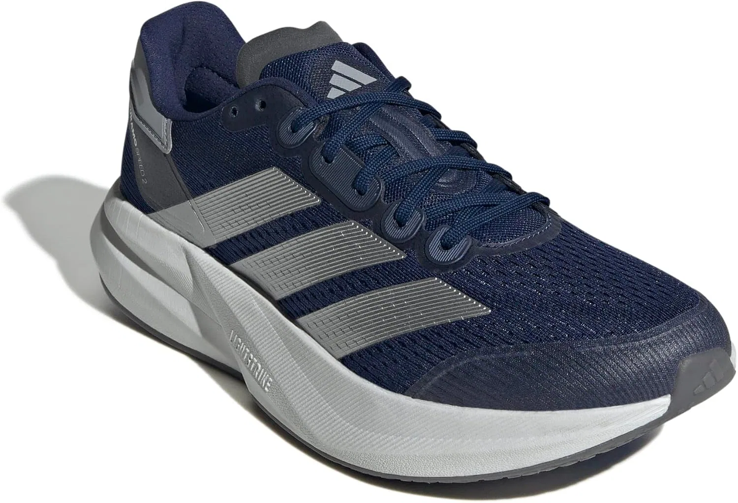 Мужские беговые кроссовки Adidas Duramo Speed ​​2, Dark Blue Silver Met Halo Silver — фото 3