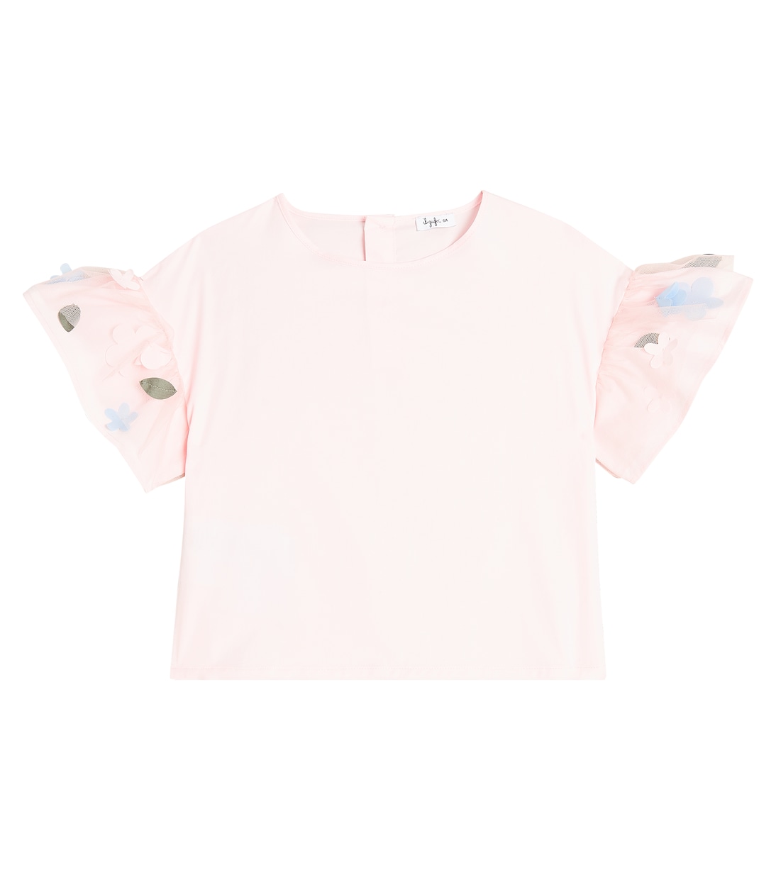 

Топ из смесового хлопка с оборками Il Gufo, Pearl Pink