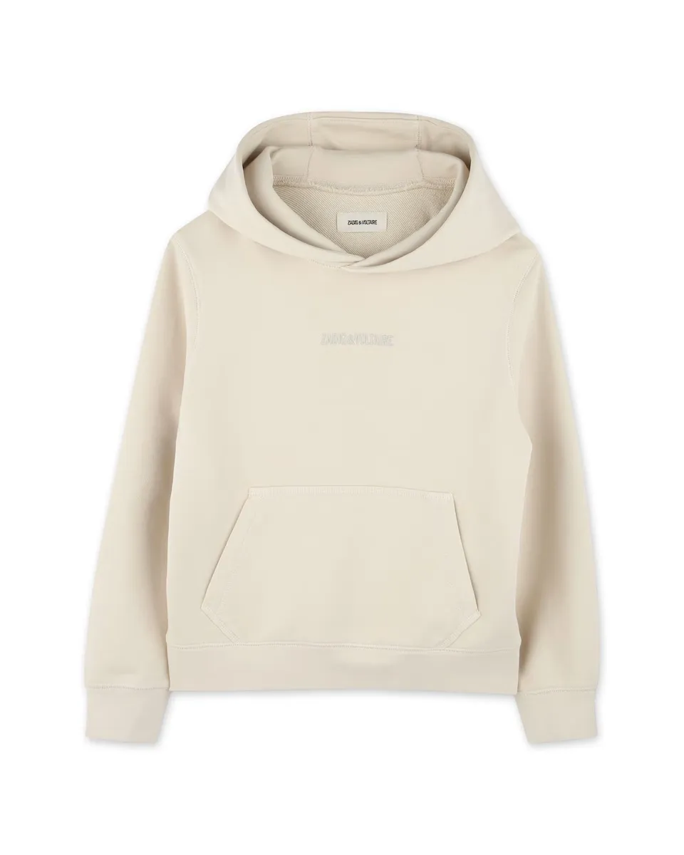 

Худи для мальчика из хлопка с карманом кенгуру Zadig & Voltaire, цвет Crema
