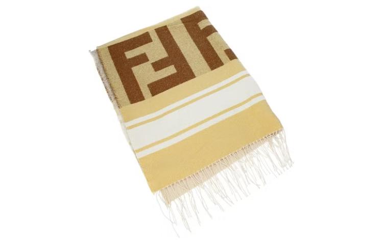 

FENDI Монограммное пляжное полотенце, Yellow