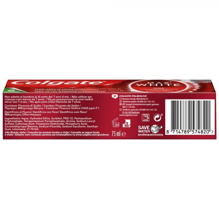 

Зубная паста Pasta de dientes Max White One Colgate, 75 ml