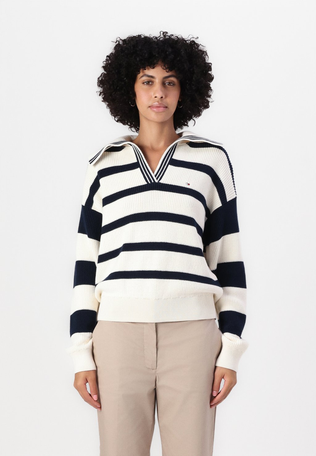 

Джемпер STITCH OPEN POLO Tommy Hilfiger, молочный