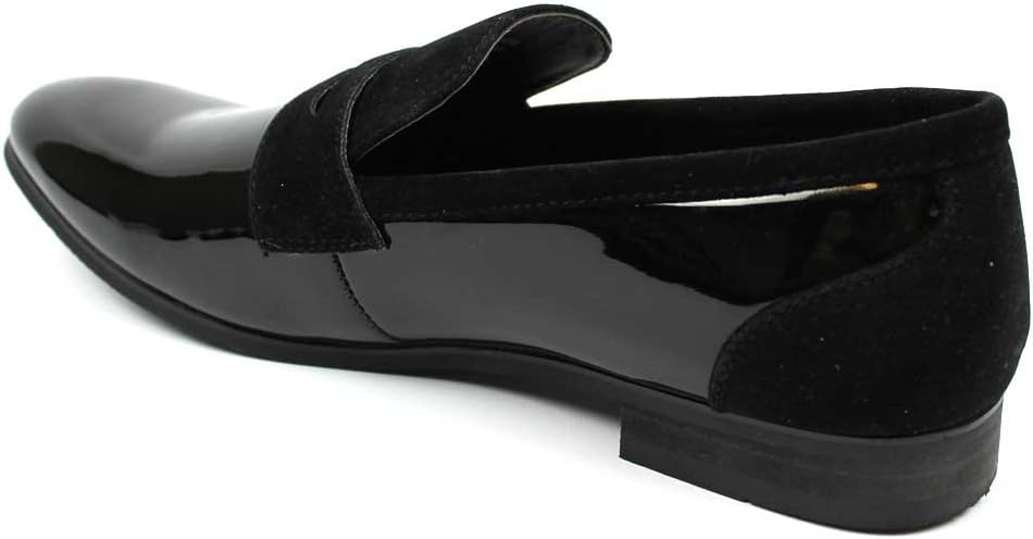 Черные лоферы из замши и лакированной кожи Tuxedo с отделкой Modern Bradley от Azar AZAR MAN — фото 4