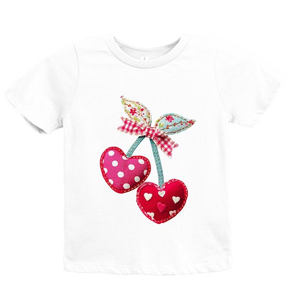

Футболка с принтом в стиле пэчворк cherry hearts The Juniper Shop